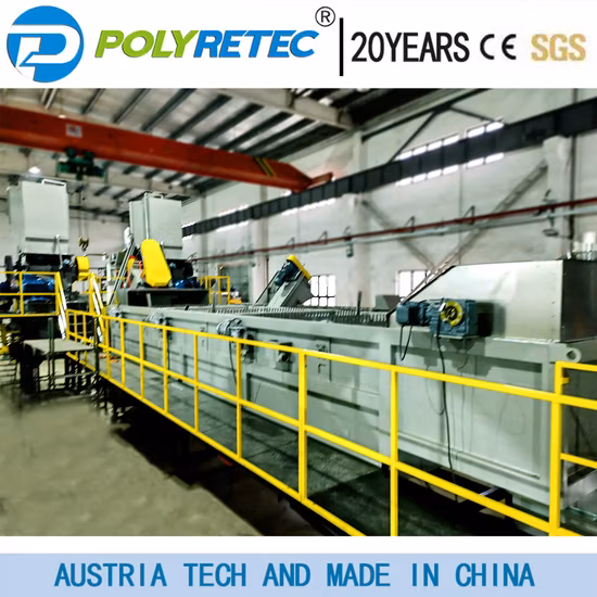 Bouteilles en plastique réutilisant la ligne flocons de bouteille d'animal familier écrasant la machine à laver